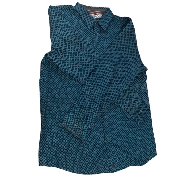 Cody James Core Men’s Long Sleeve Button Western Shirt in Blue - size Large NEW - Picture 3 of 5